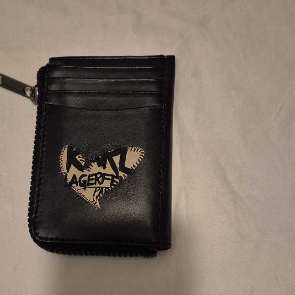 Karl Lagerfeld Black Key & Card Holder Minimalist Design - Picture 2 of 6